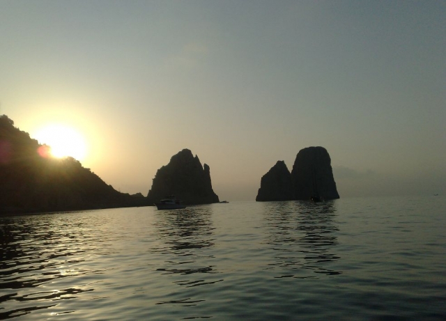  Al atardecer en barco 